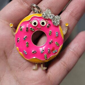 Charm for Necklace or Keychain - Donut